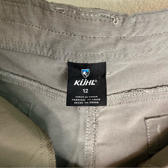 Kuhl Womens Pull On  Shorts Snap Button Sz 12 Gray Outdoor Hiking Activewear - Picture 8 of 12